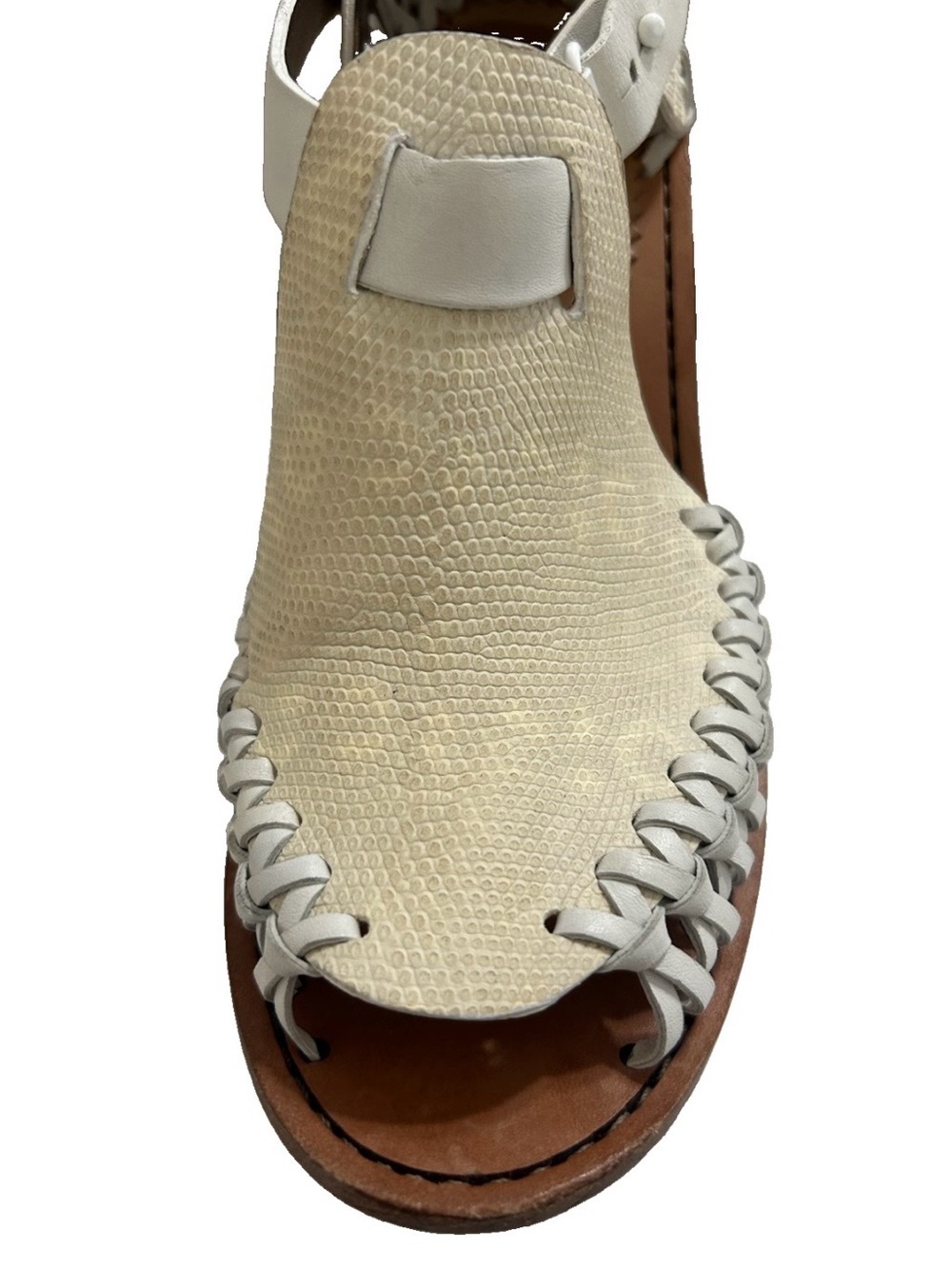 Thakoon Leather Huarache Inspired Ankle Strap Heels Made in Italy EU 37.5 - Picture 9 of 14